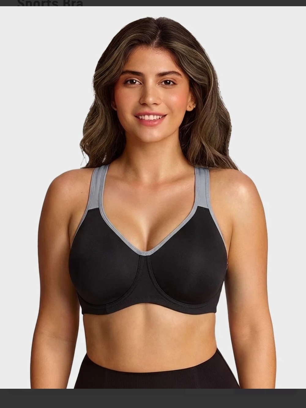 New SHECURVE Outer Underwire Sports Bra Unlined 34DD